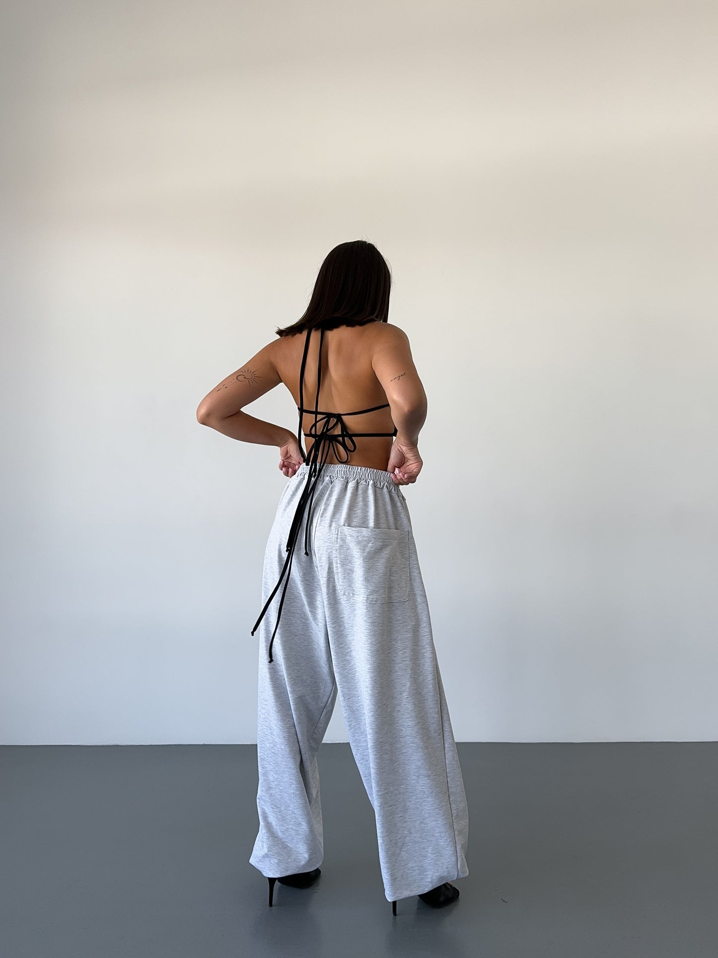 Grey Oversize Hip Hop Dance Pants