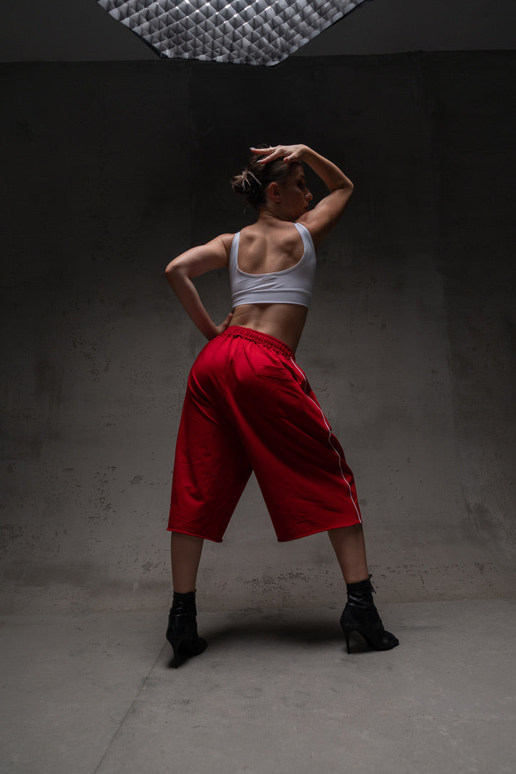 Red Hip Hop Dance Shorts