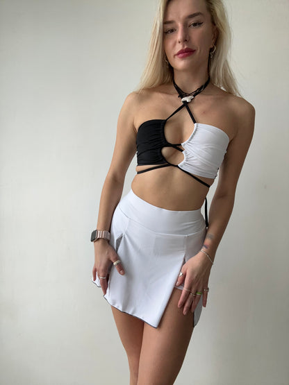 Black & White Multiway Tie Top