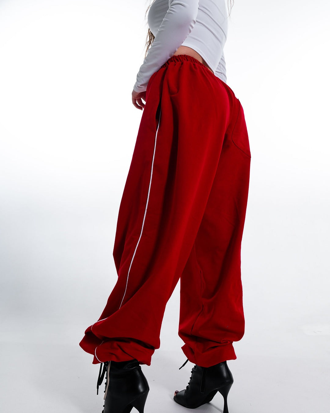 White Keyhole Long Sleeve Crop Top