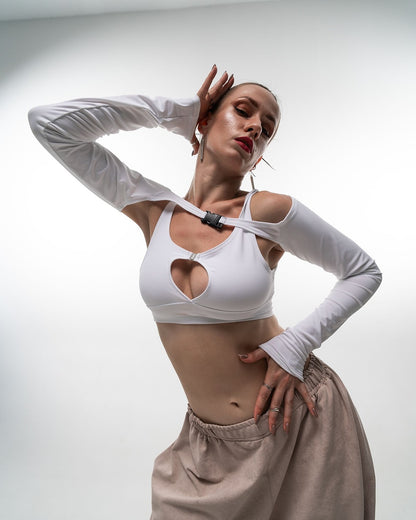 Beige Tie Dye Wide Leg Pants