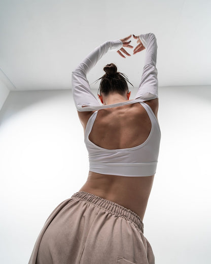 Beige Tie Dye Wide Leg Pants