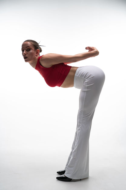 Red Top with Mesh Accent