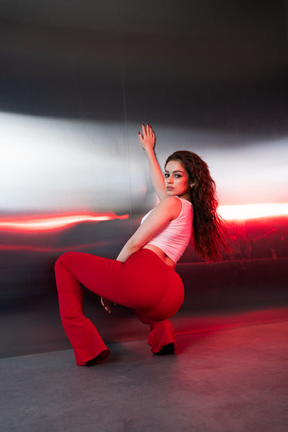 White Top with Sheer Neckline