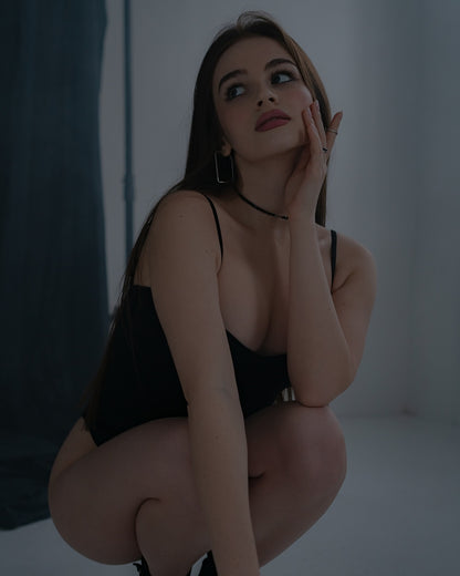 Black Convertible Bodysuit with Cups