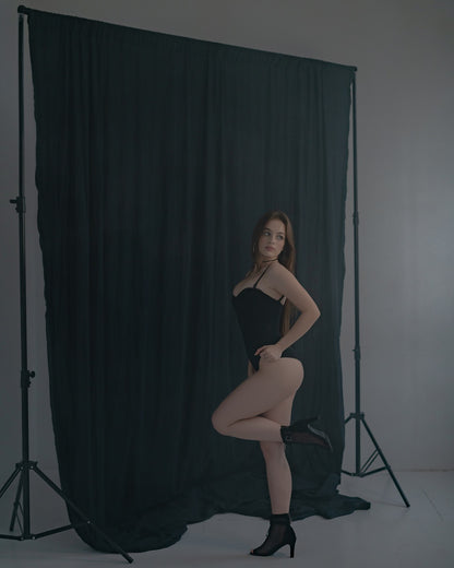 Black Convertible Bodysuit with Cups