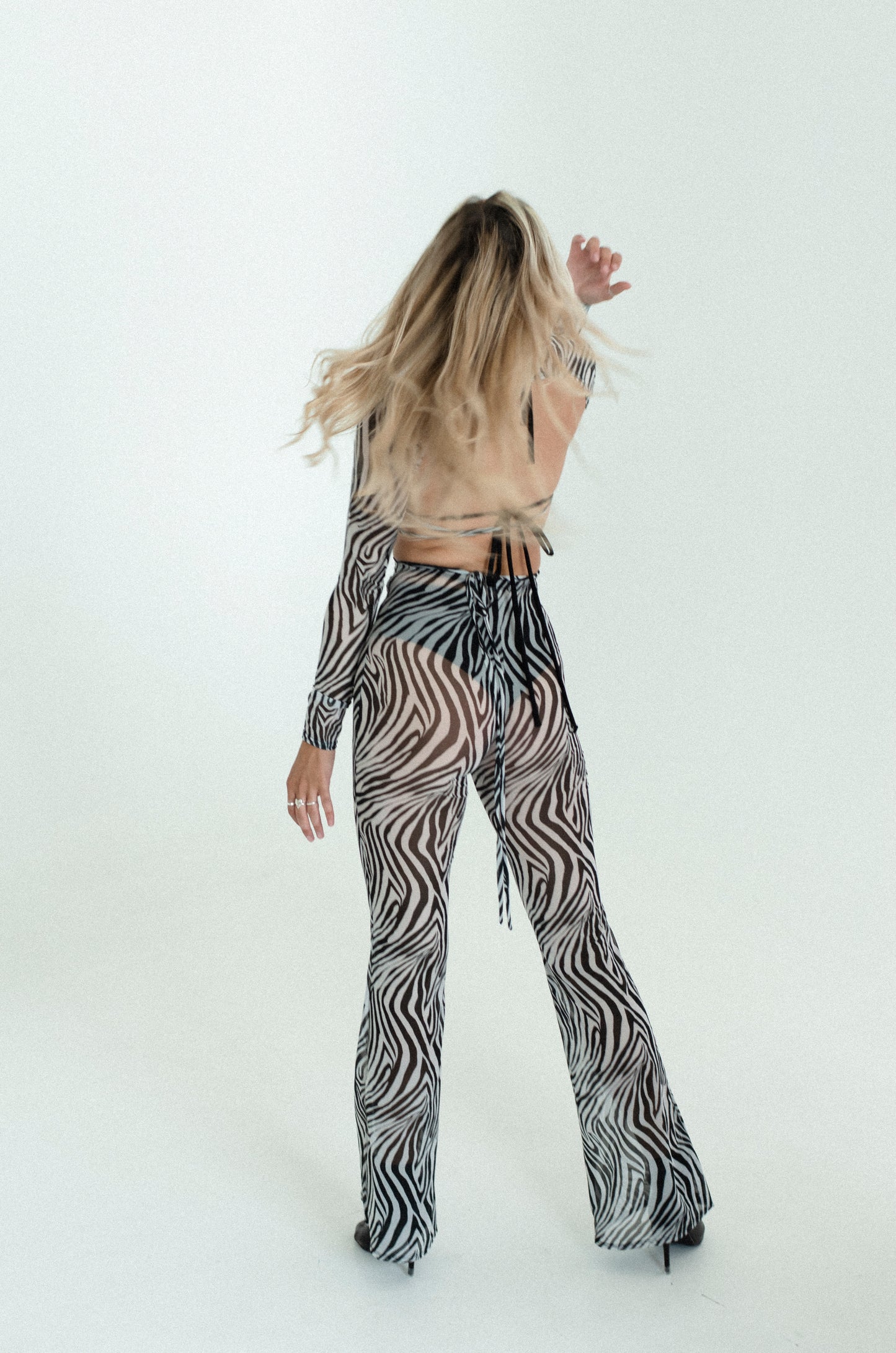 Zebra Mesh Dance Top