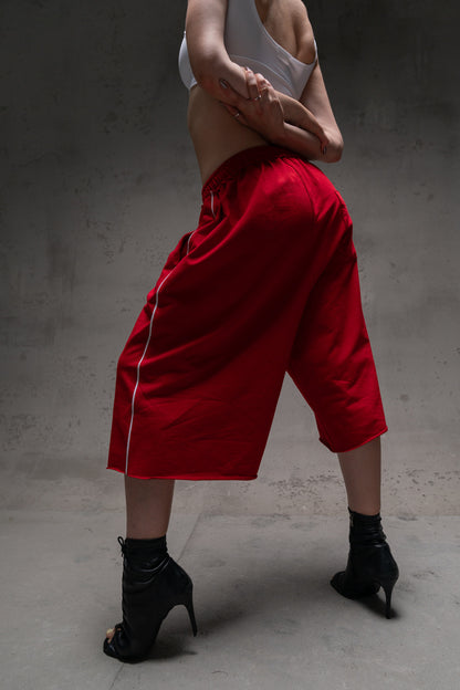 Red Hip Hop Dance Shorts