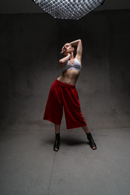 Red Hip Hop Dance Shorts