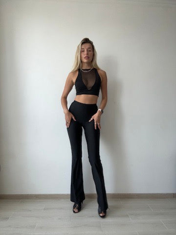 Sheer Panel Dance Top