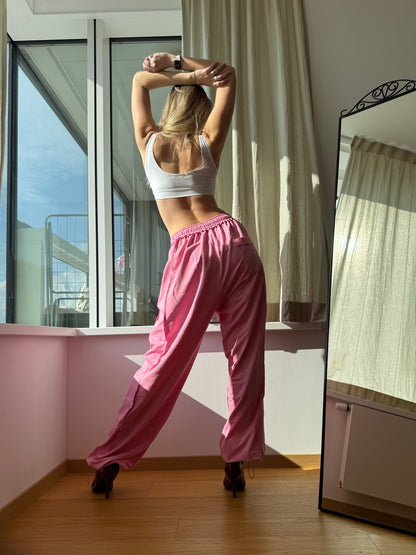 Pink Washed Oversized Dance Pants