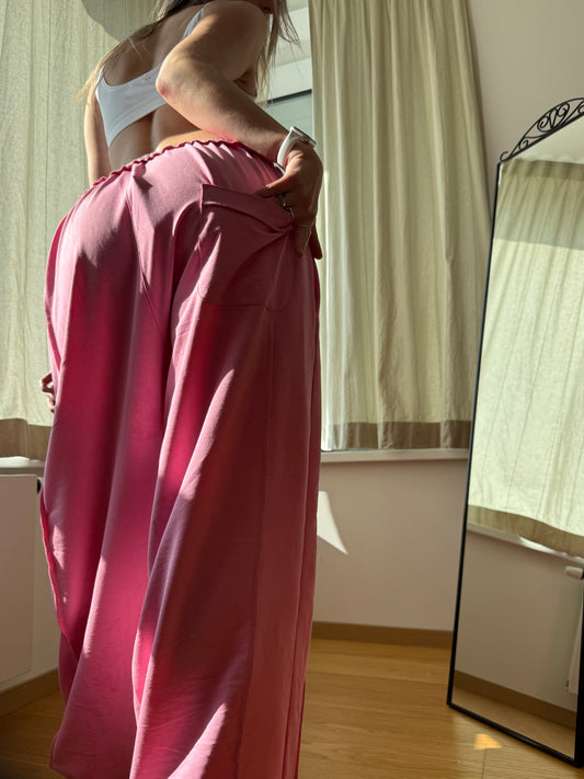 Pink Washed Oversized Dance Pants