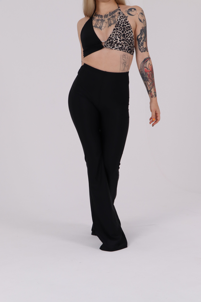 Black Leopard Ring Bralette Top