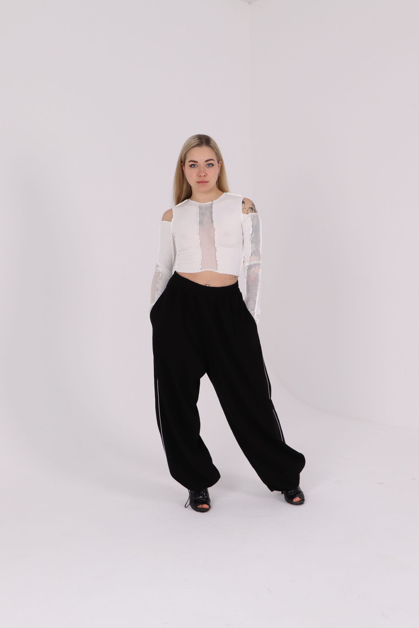 Black Hip Hop Wide Leg Pants