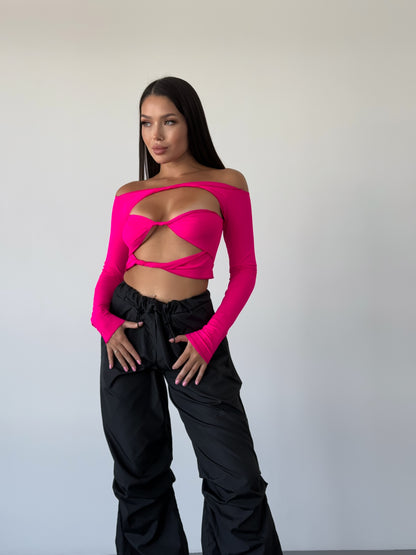Magenta Reversible Dance Top