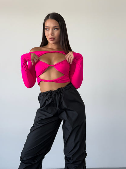 Magenta Reversible Dance Top