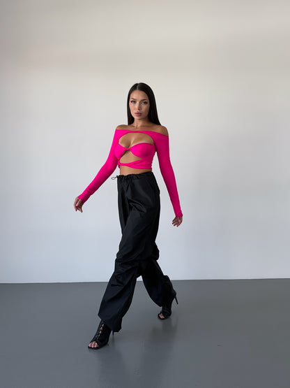 Magenta Reversible Dance Top