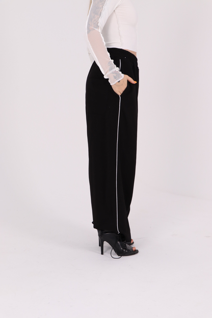 Black Hip Hop Wide Leg Pants