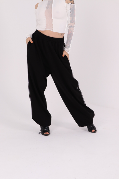 Black Hip Hop Wide Leg Pants
