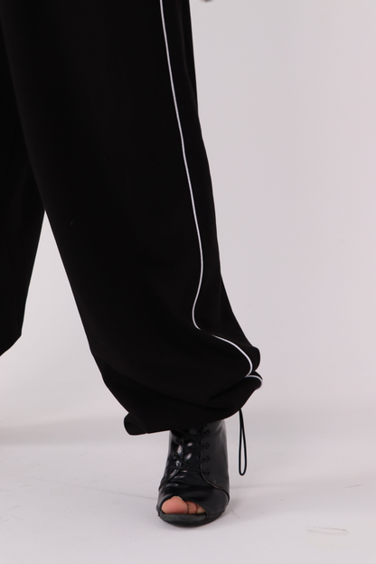 Black Hip Hop Wide Leg Pants