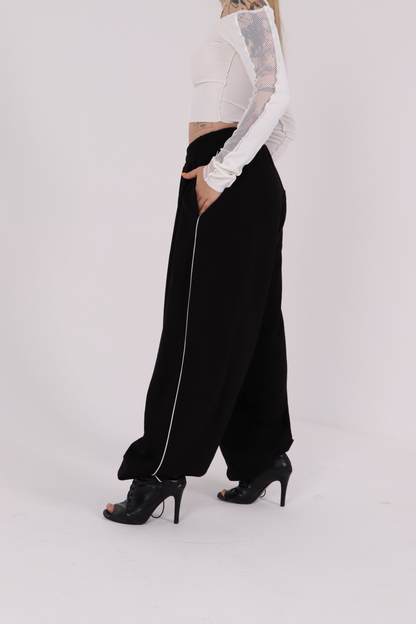 Black Hip Hop Wide Leg Pants