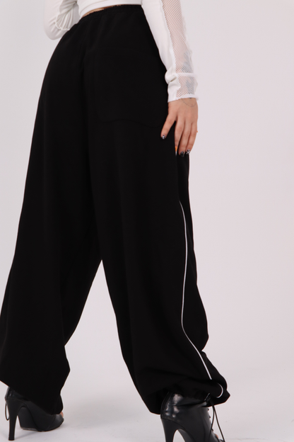Black Hip Hop Wide Leg Pants