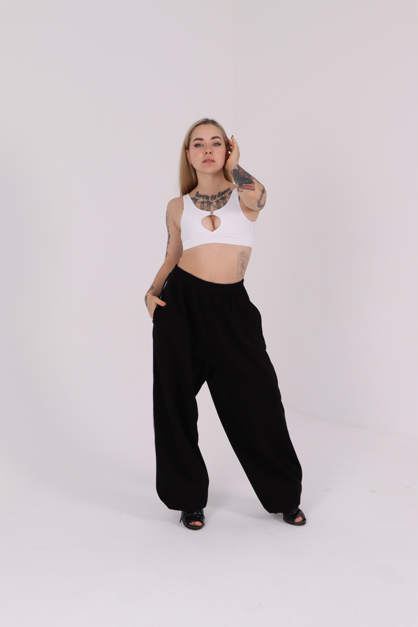 Black Hip Hop Wide Leg Pants