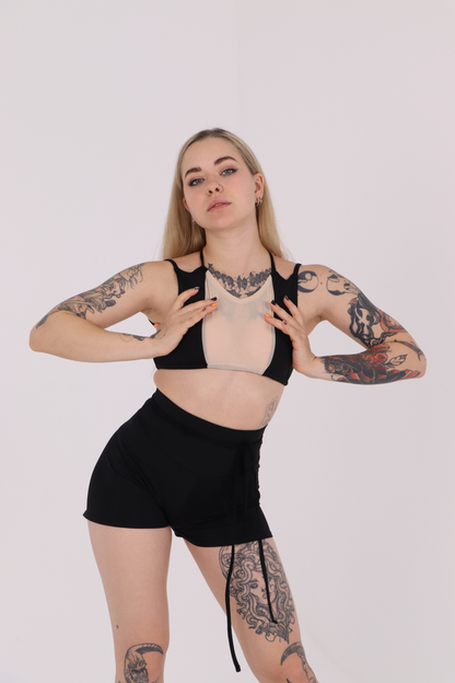 Two-Tone Decollete Performance Top