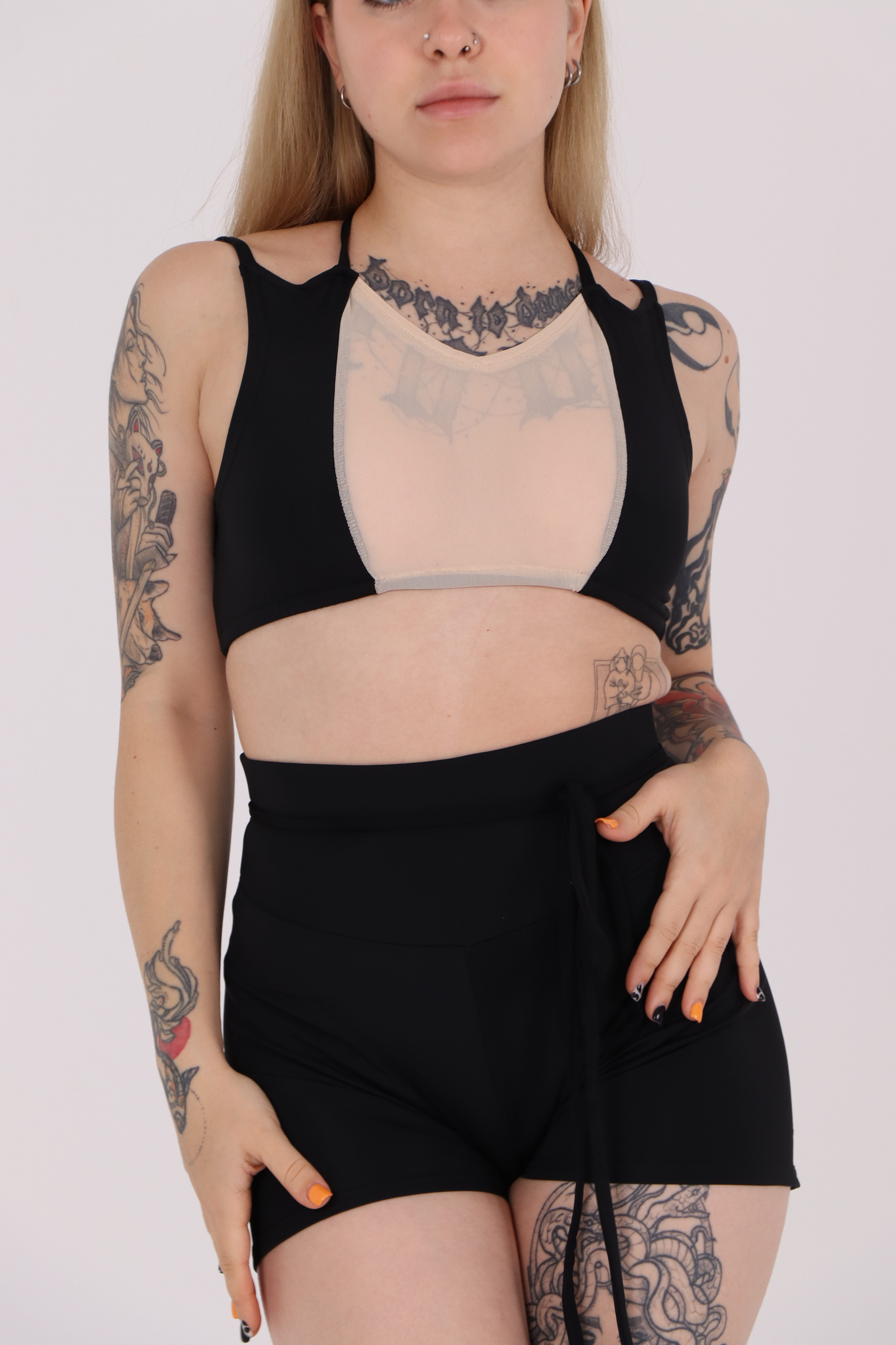 Two-Tone Decollete Performance Top