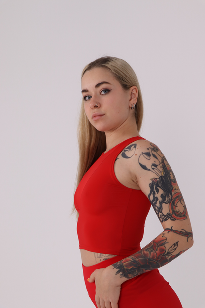 Red Cheeky Booty Shorts