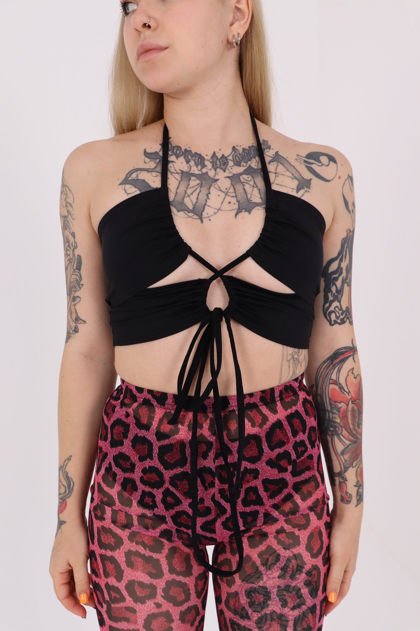 Pink Leopard Mesh Leggings