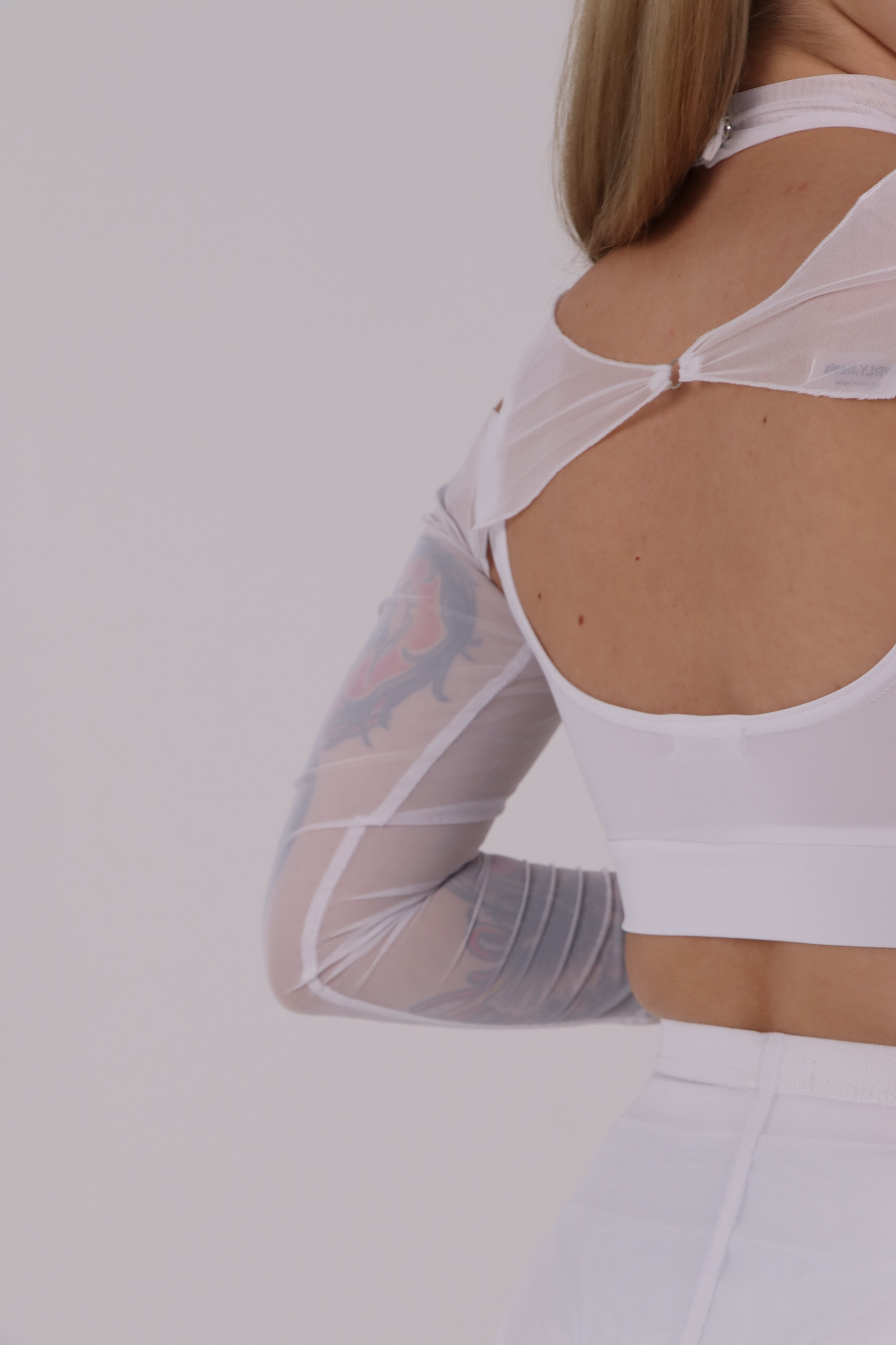 White Mesh Shrug Bolero