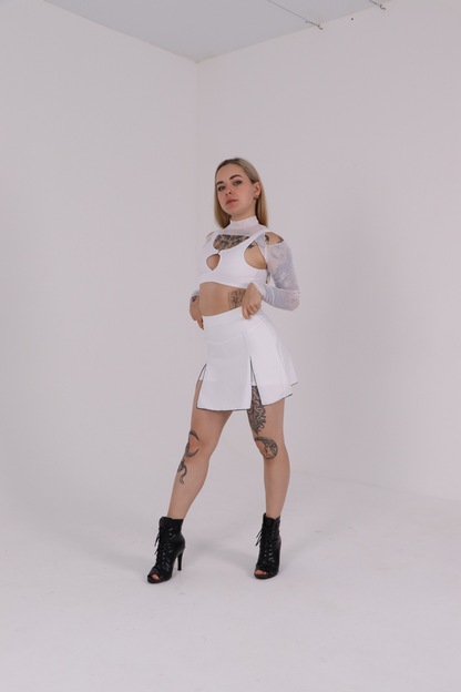 White Mesh Shrug Bolero