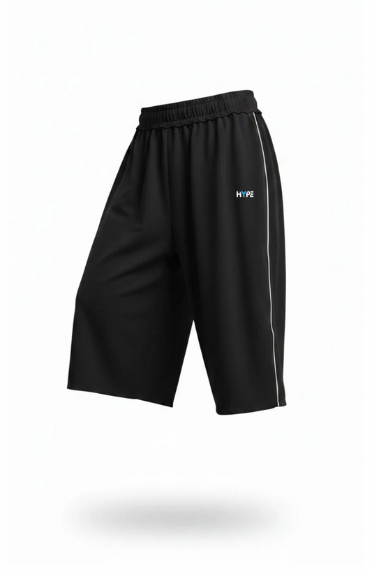 HYPE Black Oversize Shorts