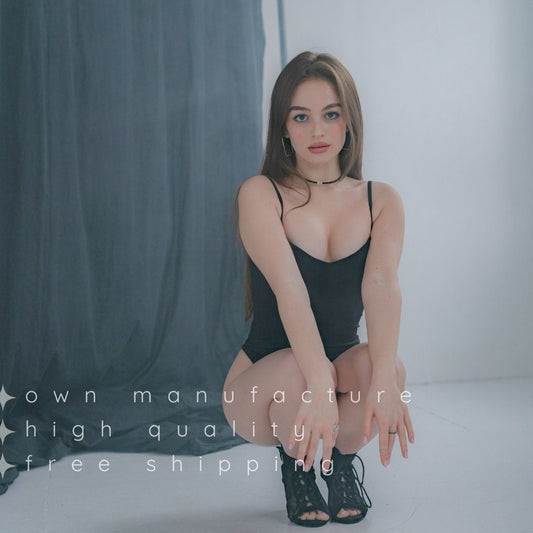 Black Convertible Bodysuit with Cups