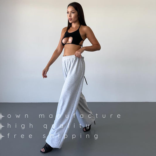 Grey Oversize Hip Hop Dance Pants