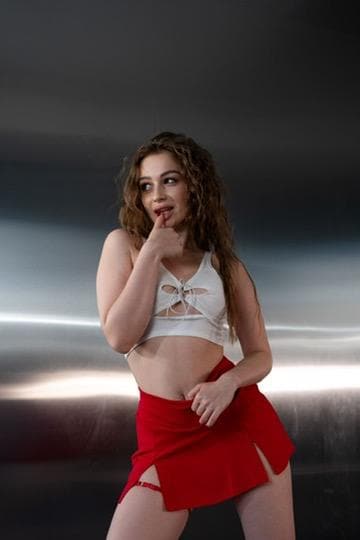 Red Mini Skort with Matching Stitching